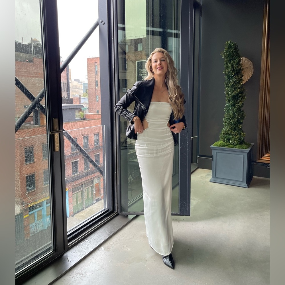 white christmas dresses Whimsical Wonder Cut Out Maxi Dress- Ivory main image 1
